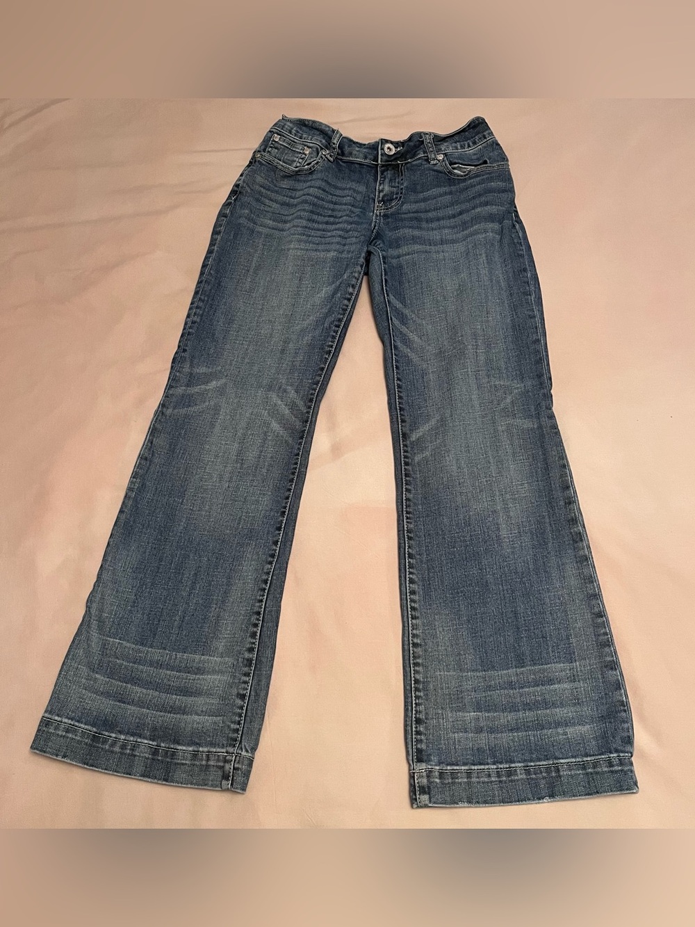 Stetson City Trouser Woman’s Wide-Leg Flare Jeans Distressed Detail Y2K